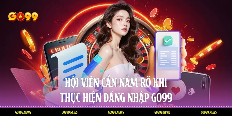 Hội viên cần nắm rõ khi thực hiện đăng nhập Go99